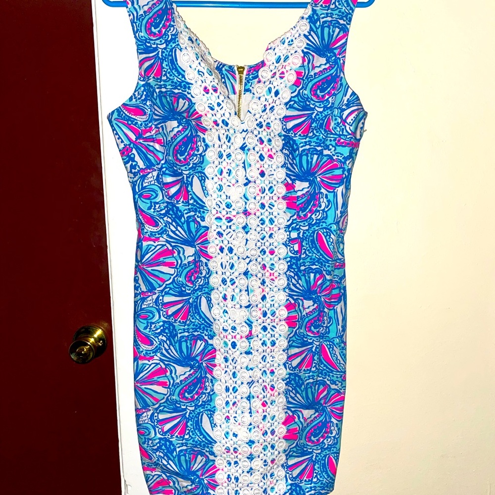 Lilly Pulitzer Blue and Pink Mini Dress